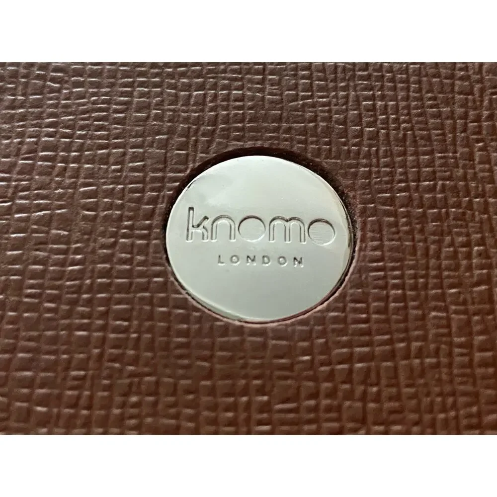 KNOMO Cream Canvas w/Leather Trim Padded Laptop Sleeve